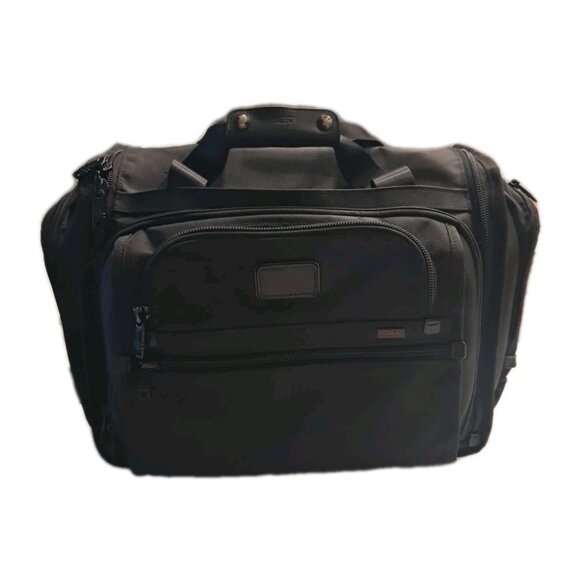 TUMI Alpha 2 Compact 2 Wheeled Duffel Luggage Carry-On Black 22052DH 14X19.75X10 - Picture 2 of 13